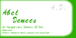 abel demecs business card